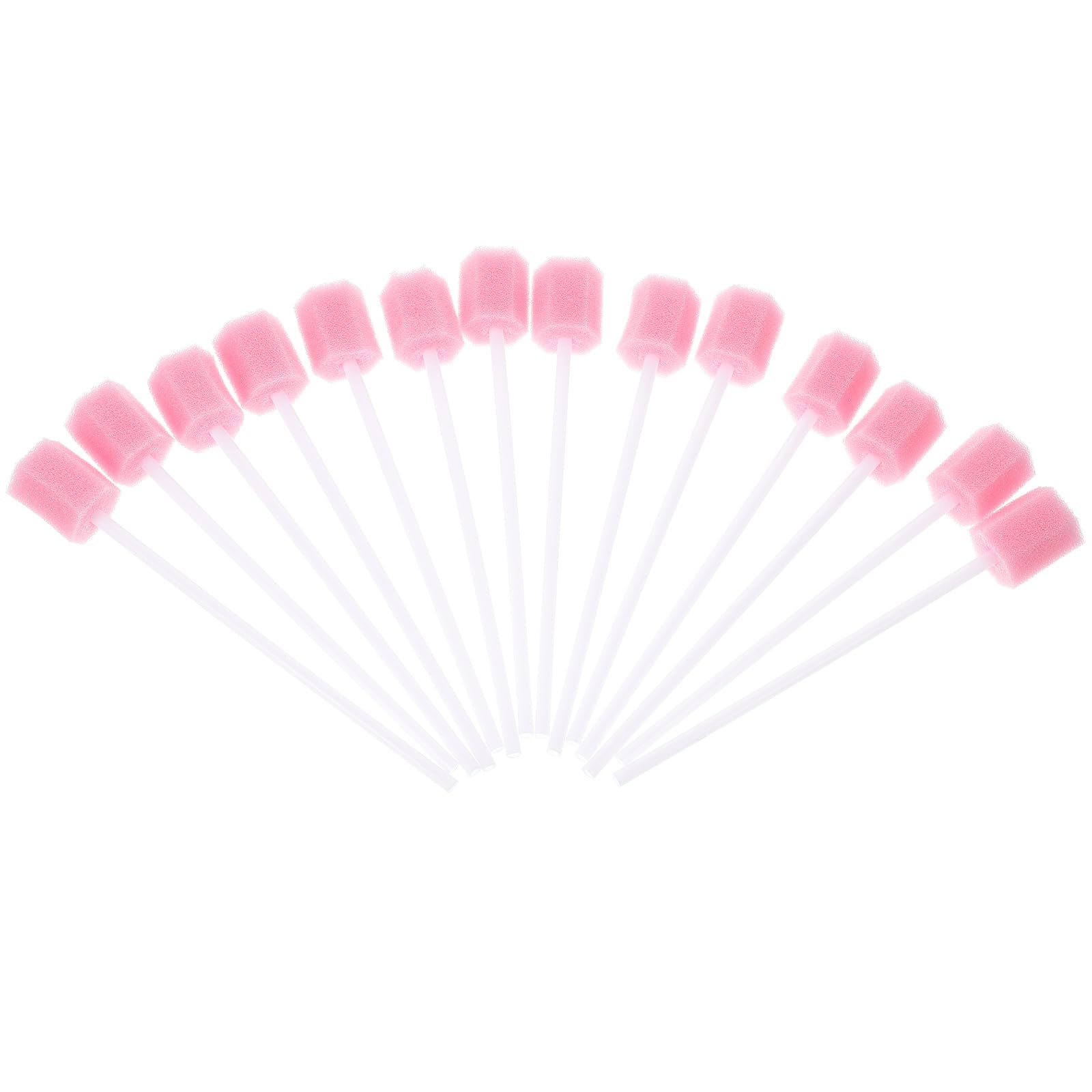 30PCS Disposable Mouth Swabs for Oral Care, Soft Pink Cleaning Sponge Sticks for Teeth Hygiene, Ideal for Elderly and Sensitive Gums