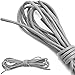 DailyShoes Womans Round Waxed Shoelaces Oxford Flat Dress Canvas Shoe Laces, (Great for Hiking Shoes), (1 PAIR), Gray, 36