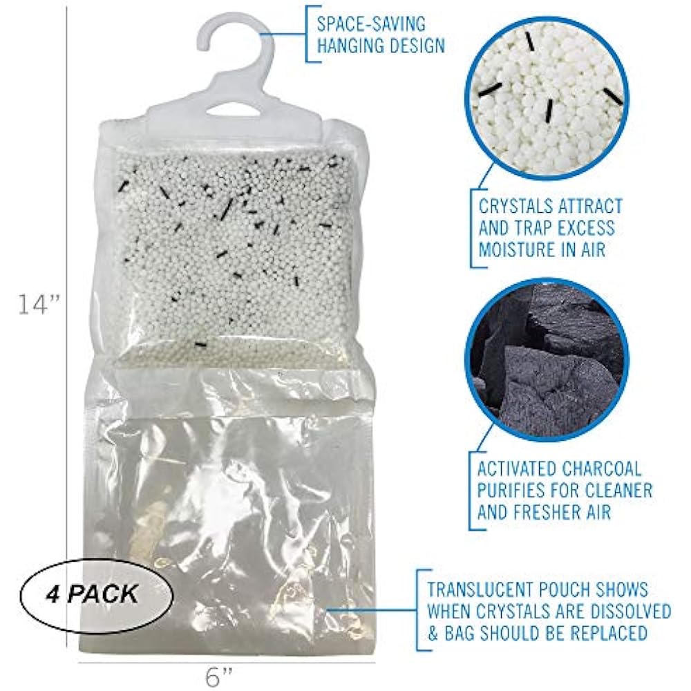  Dehumidifiers 4 Pack Boat Moisture Absorber Hanging Bags And Charcoal