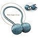 Curtain Tiebacks Magnetic Curtain Holdbacks for Draperies,Sheer Panels and Blackout Without Drilling 1 Pair (Silver)
