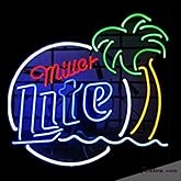 Neon Signs for Wall Decor MeiLi 20x24inch Lite Palm Tree Sign Light With Dimmer Man Cave Bar Pub Beer Gift Lamp Neon Glass Tubing