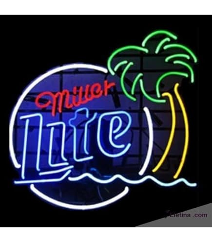 Enseigne Lumineuse Néon Miller Lite – Chapeau Texan Cow-boy – 50x40 Cm – Neuve