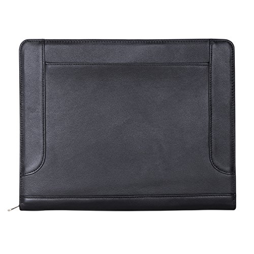Genuine Padfolio Compact Personalized Leather Portfolio Organizer Business Portfolio Case for iPad 2/3/4 9.7 inch with Removeable Keyboard