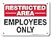 Restricted Area Employees Only Sign, 7