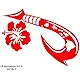 UR Impressions Pnk Hawaiian Islands Maui Hook with Hibiscus Flower Decal Vinyl Sticker Graphics Cars Trucks SUV Vans Walls Windows Laptop Tablet|Pink|6 X 4.4 Inch|JJURI121