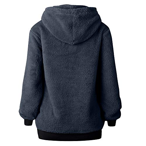 Liraly Pullovers For Women Plus Size Ladies Warm Fluffy Winter Top Hoodie Sweatshirt Hooded Pullover Jumper(Dark Gray A,US-6 /CN-M)