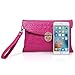 BMC Womens Peachy Tan Faux Crocodile Skin Textured PU Leather Envelope Flap Fashion Clutch Handbag