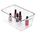 iDesign Rain Plastic Bathroom Cosmetic Organizer with Handles, Storage Bin for Makeup, Contact Lenses, Solution, Cotton Balls, 6