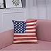 July 4th Patriotic Vintage American Flag Pillow Case Cotton Linen Cushion Cover Couch Throw Pillow Case Sofa Home Decor Patio Pillow Cover, Hidden Zipper Closure (Multicolor D)