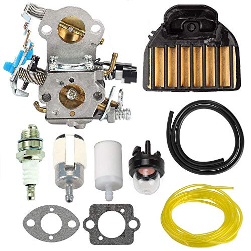 TOPEMAI WTA-29 Carburetor for Husqvarna 544883001 455E 455 Rancher 460 461 Gas Chainsaw with Air Filter Fuel Filter Spark Plug