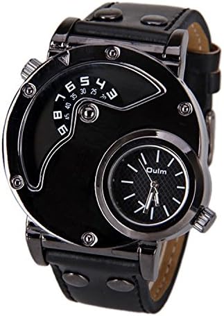 Men's Dual Time Quartz Wrist Watch Black