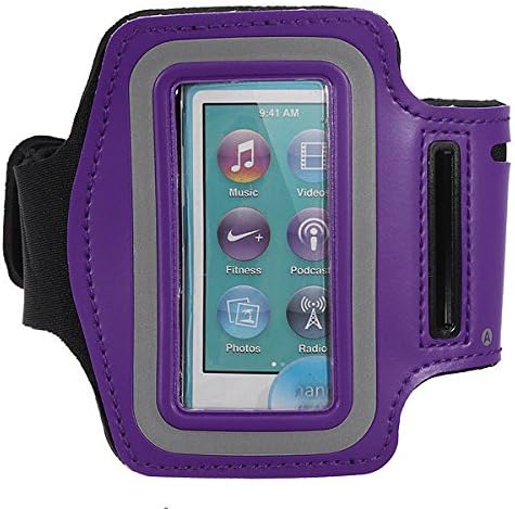 Running Gym Sport Wrist Strap Armband For iPod Nano 7 7th Generation (Purple)