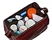 Bayfield Bags Overnight Toiletries Bag For Men Small Compact Minimalist Glossy Leather Shaving Kit For Men (10x5x5) (reddish brown) Travel Bags For Men