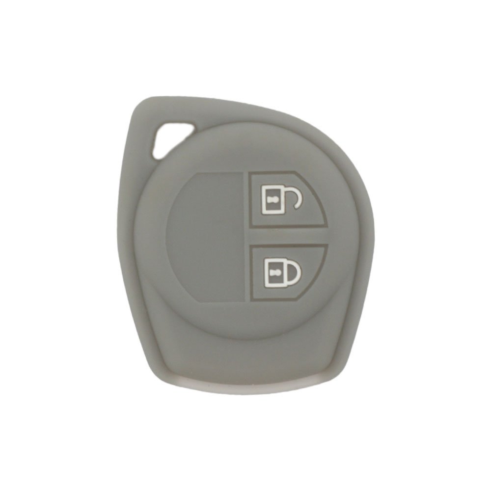 BROVACS Silicone Cover Protector Case Holder Skin Jacket Compatible with SUZUKI 2 Button Remote Key Fob CV4545 Grey