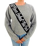 “60 Never Looked This Good” Black Glitter Satin Sash – Happy 60th Birthday Party Supplies, Ideas and Decorations- Funny Birthday