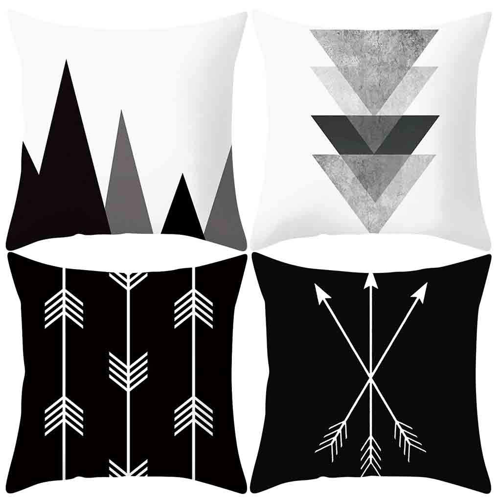 Blling 4Pcs Motif Géométrique Home Decor Housse De Coussin ...