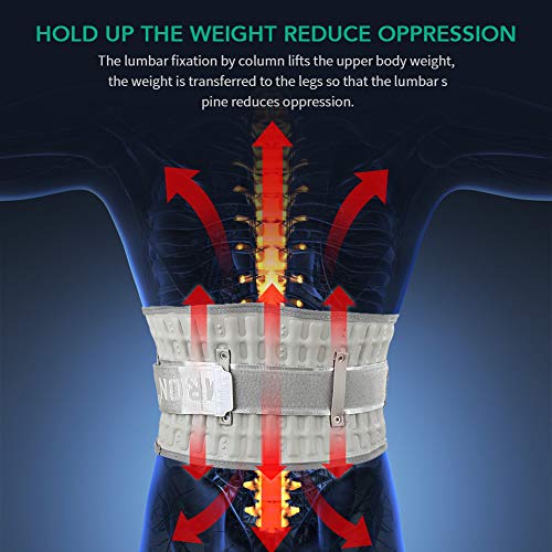 Back Brace Lumbar Support Belt Adjustable Compression & Breathable Back Massage for Driving, Posture and Work, one Size for 29 inches to 49 inches Waists