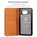 Galaxy S6 Case, SHIELDON Genuine Leather Case [Wallet Series] Premium Flip Book Case Style with Stand Feature & ID Credit Card Slots [Magnetic Closure] for Samsung Galaxy S6, Brown
