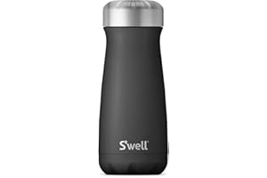 S'well 10316-B17-00401 Stainless Steel Travel Mug, 16oz, Onyx