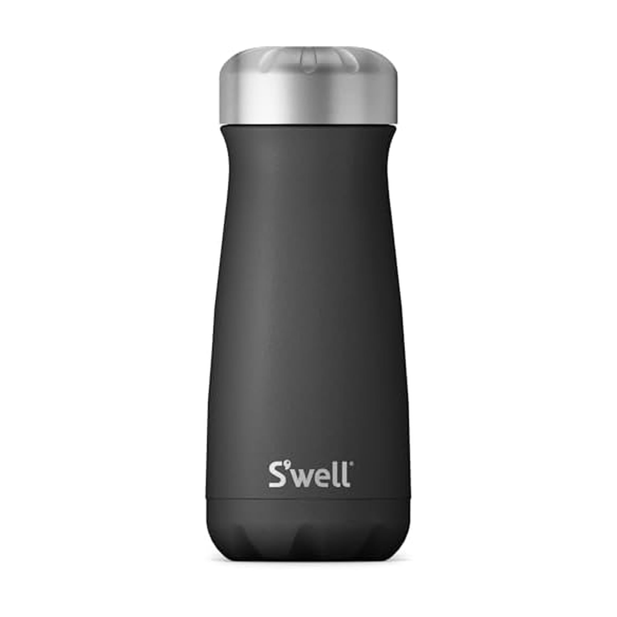 S'well Stainless Steel Traveler - Triple-Layered Vacuum-Insulated Travel Mug Keeps Coffee, Tea and Drinks Cold and Hot - BPA-Free Water Bottle, Onyx