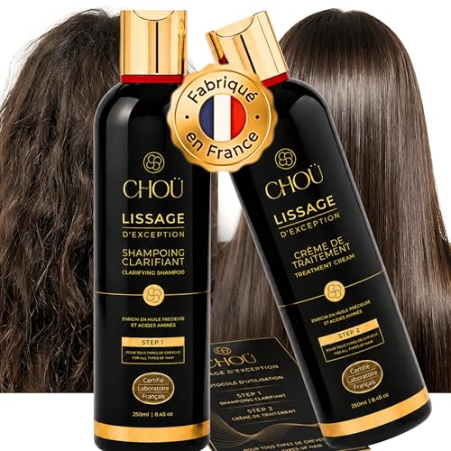 Premium Brazilian Keratin Smoothing - Professional Kit 250 ml Formol-Free - 3 to 4 Applications - Suitable for Pregnant Women and Children - Made in France