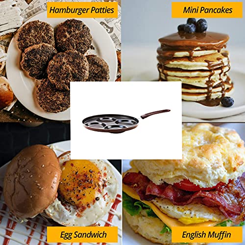 Aluminum 4Cup Egg Frying Pan Nonstick Fried Egg Pan 9.45 Inch