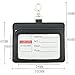Cmxsevenday A7929 2-Sided PU Leather ID Card Holder with 1 ID Window and 1 Card Slot, Horizontal Style - Black