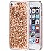 iPhone 8 Case, iPhone 7 Case, iYCK Bling Glitter Sparkle [Gold Foil Embedded] Transparent Flexible Soft Rubber Gel TPU Protective Shell Bumper Case Cover for iPhone 7/iPhone 8 4.7inch - Champagne Gold