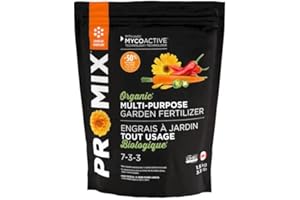 PRO-Mix Organic Multi-Purpose Garden Fertilizer 7-3-3, 1.5 kg | 50% More Vegetables, Fruits & Flowers | Balanced Plant Food f