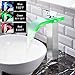 Harrahs 1001 Deck Mount Water Power Waterfall Bathroom Sink Faucet with Color Changing LED Lights Glass Spout, Polished Chrome …