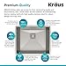 KRAUS Pax 22 1/2-inch 16 Gauge Undermount Single Bowl Stainless Steel Kitchen Sink, KHU23
