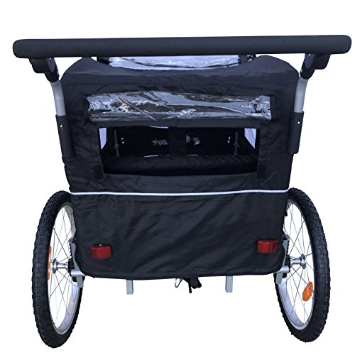 Booyah Strollers MB Child Baby Bike Bicycle Trailer and Stroller II (Black) (Black)