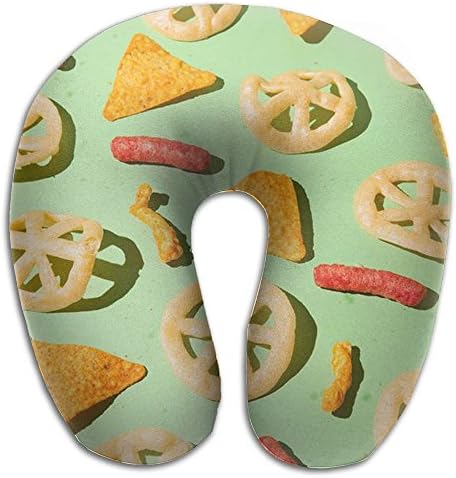 Grilled Cheese Comfortable Unscented Neck Pillow Spa Memory Foam U-SHAPE For Young Adult Driving 100% Polyester
