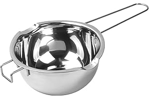 Stainless Steel Melting Pot, 600ML/0.6QT Chocolate Melting Pot, Double Spout Stainless Steel Pot, for Melting Chocolate, Cand