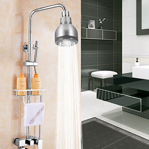 BATHWA ShowerHead 3 Inch High Pressure High Flow Fixed Shower Head