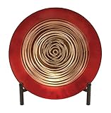 Deco 79 Benzara 62408 Glass Bowl Metal Easel Can Be Placed Anywhere