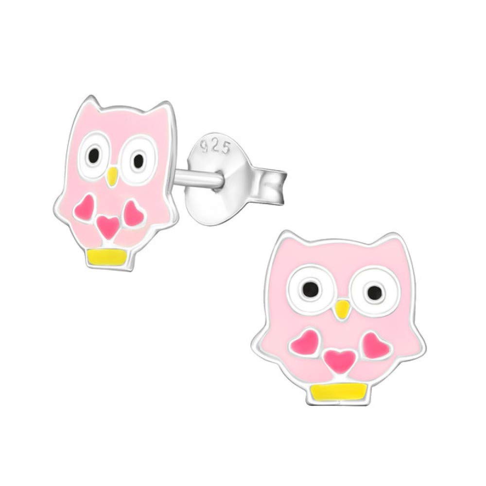 925 Sterling Silver Lightweight Hollow-Back Owl Stud Earrings for Women & Girls – Nature Jewellery Gift Boxed