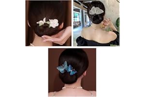TAKEBERNY Ins Style Elegant Lazy Hair Curler, Crystal Hair Bun Maker, French Twist Hairstyle Bun Hair Accessories