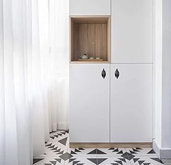 4 pcs Black Peel and Stick Pull for Mirrored