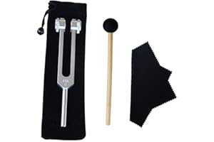 WANQIN Tuning Fork, 256 Hz Tuning Fork, 256 Cps Tuning Fork Fixed Weights Clinical Grade Nerve/Sensory with Silicone Hammer