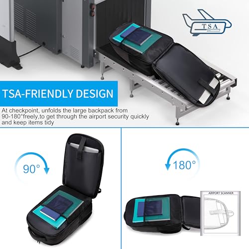 Travel Backpack Approved for Flight (TSA) - Waterproof, Lightweight and Heavy Duty Large Capacity - Great for School, Work or Weekend
