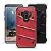 ZIZO Bolt Series for Samsung Galaxy S9 Case Military Grade Drop Tested with Tempered Glass Screen Protector Holster RED Black