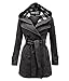YZXYANG Women's Warm Fleece Hooded Double Breast Jacket with Belt Coat