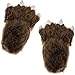 Wishpets Grizzly Bear Paw Slippers w/White Claws (Brown, Large)