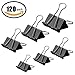 CENTSTAR 120 Pcs Assorted Size Binder Clips - 6 Sizes Paper Clamp Meet Your Different Using Needs for Paper - Sturdy Container Included (120 PCS)