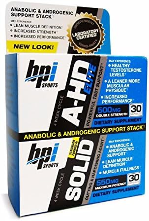 BPI Sports A-HD Elite & Solid Combo (30 Capsules Each) Lean Muscle Building