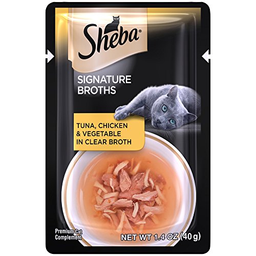 SHEBA Signature Broths Tuna, Chicken & Vegetable in Clear Broth Wet Cat Food (24 Count)