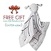 Premium Organic Cotton Muslin swaddle Blankets &LULU the Lovey. 47X47, Perfect for Nursery Sets,Gender Neutral Baby Girl or Baby Boy Blanket By KULULU