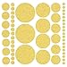 (317) Assorted Size Gold Polka Dot Decals - Repositionable Peel and Stick Circle Wall Decals for Nursery, Kids Room, Mirrors, and Doors