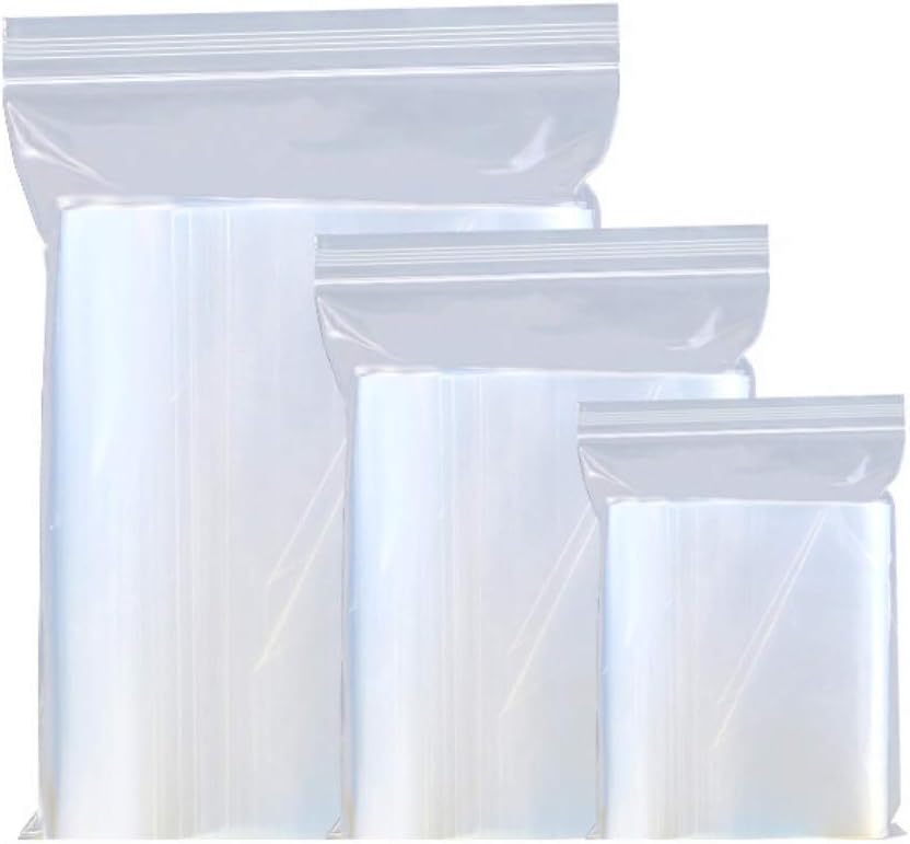 KOqwez33 100Pcs Resealable Clear Cello/Cellophane Bags, Clear Household Sundries Food Storage Zipper Plastic Bags for Treat Cookie Bakery Candle Soap Popcorn Transparent 7cm x 10cm